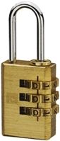 RS Pro 20mm Brass Combinationwith Padlock, 3mm Shackle