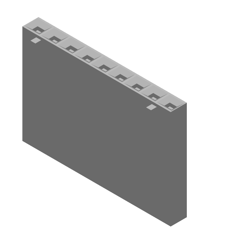9 Pos 1 Row Female Socket Receptacle, 2.54mm Pitch, 3A, IDC