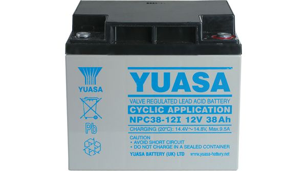 Lead-acid battery 12 V 38 Ah, NPC38-12I, Yuasa