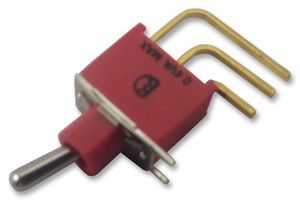 Switch Toggle ON None ON SPDT Round Lever PC Pins 20VAC 20VDC 0.4VA PC Mount with Bracket