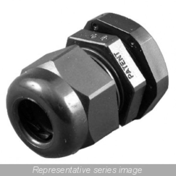 Liquid-Tight, Strain Relief Cordgrips, Nylon, Black