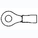 Copper Tin Ring Terminal, 0-3 AWG, M16 Stud, Non-Insulated