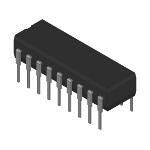 2 Tx/Rx RS-232 Bus Transceiver, 18-Pin PDIP, 5V, 250KBd