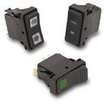 Switch Rocker ON None OFF SPST Quick Connect Locking Rocker 20A 12VDC 150000Cycles Automotive Bulk