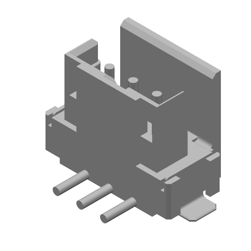 3 Pos 2mm Pitch Shrouded Header, Right Angle, SMD, 4A, 125V