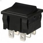 Switch Rocker ON OFF DPST Quick Connect Flat Rocker 16A 250VAC 40000Cycles