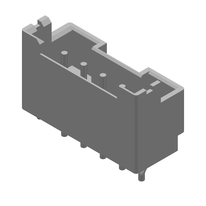 5 Pos 2.5mm Pitch Shrouded Header, Male, 3A, 250V, Solder, Thru-Hole