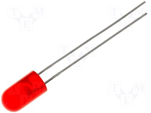 Single Color LED, High Efficiency Red, Diffused Red, T-1 3/4, 5mm, ROHS COMPLIANT PACKAGE-2