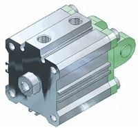 Compact cylinder 15 mm ø20 mm M5 1.0 MPa 50. . .500 mm/s, CDQSB20-15D, SMC