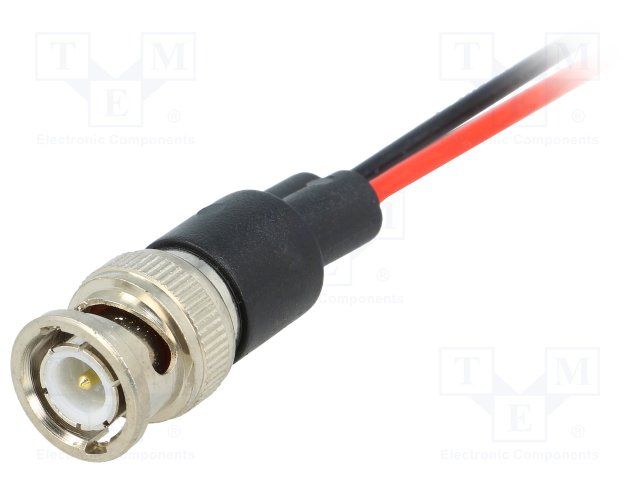 BNC Male to Plug Test Lead, 300V, 101.6mm, Brass/PVC