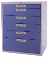 Tiro Clas Steel 6 Drawer Storage Unit, 1030mm x 852mm x 625mm