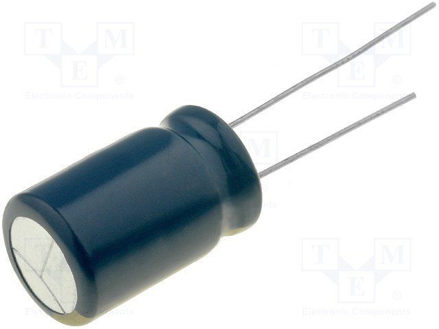 2200µF 16V Radial Aluminum Electrolytic Capacitor