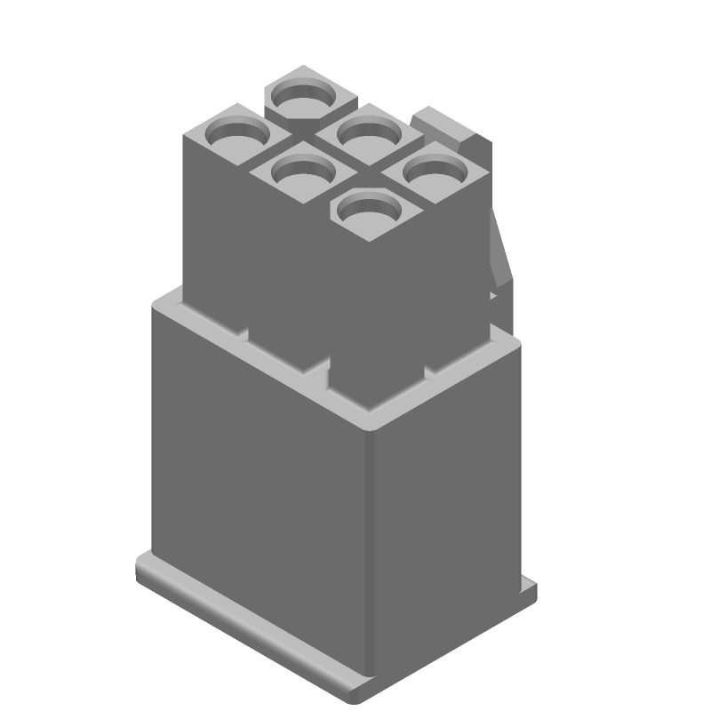6 Pos 600V 9.5A Wire-to-Wire Plug Housing