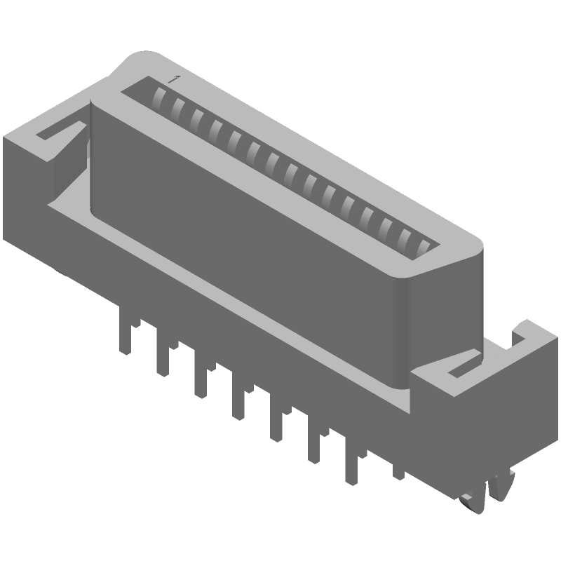 30 Pos SCSI Connector, 1.27mm Pitch, Gold/Tin Plated Bronze, 1A, 185°C