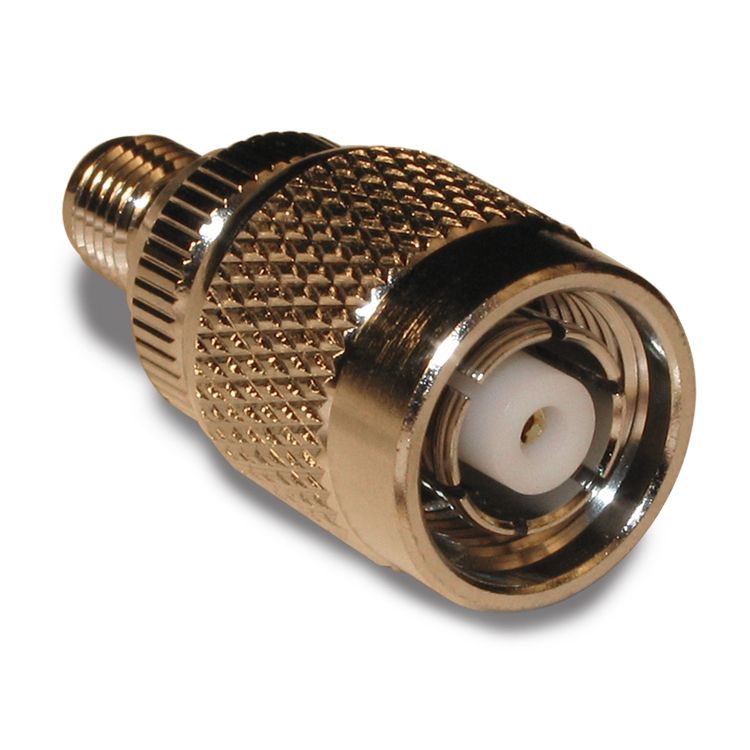 SMA RF Adapter, Female to Male, 50 Ohm, Straight, Gold/Nickel