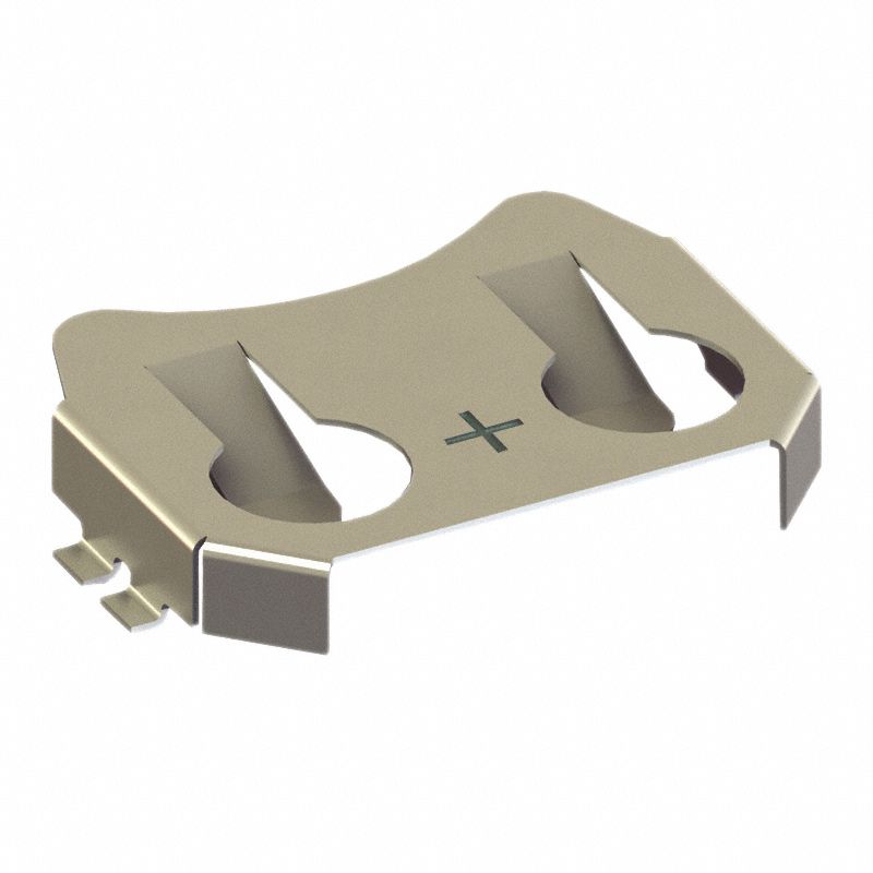 1 Cell Coin Cell Holder, SMD/SMT, Tin Plated Bronze