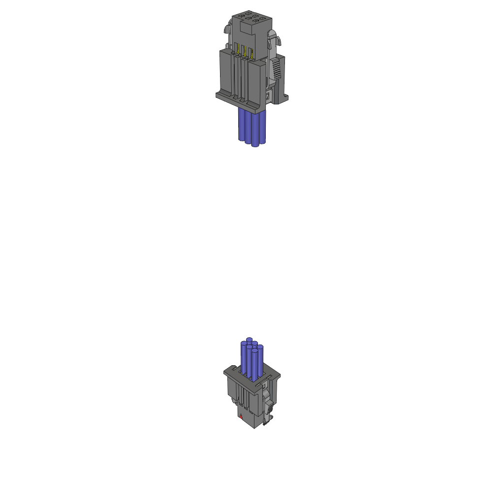 .050 Inch Tiger Eye™ Double Row Discrete Wire Cable Assembly, Socket