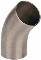 Dairy Pipe Lines Stainless Steel Solder Fitting 45 Elbow, 76.2mm OD