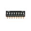 8-Pos SPST Slide DIP Switch, 24VDC, 25mA, Gold, Gull Wing, SMD