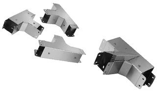 90 Perf Tee Front Cover 2x2 ,  2.00x2.00,  SS Type 304