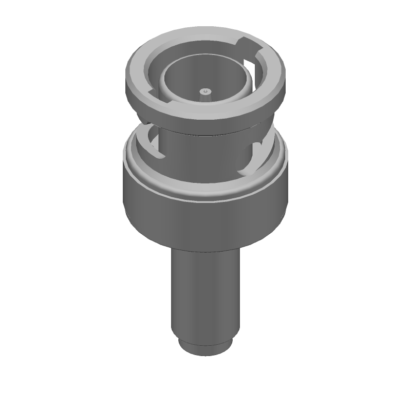 BNC RF Connector, Male, 2GHz, 75 Ohm, Crimp, Straight, Cable Mount