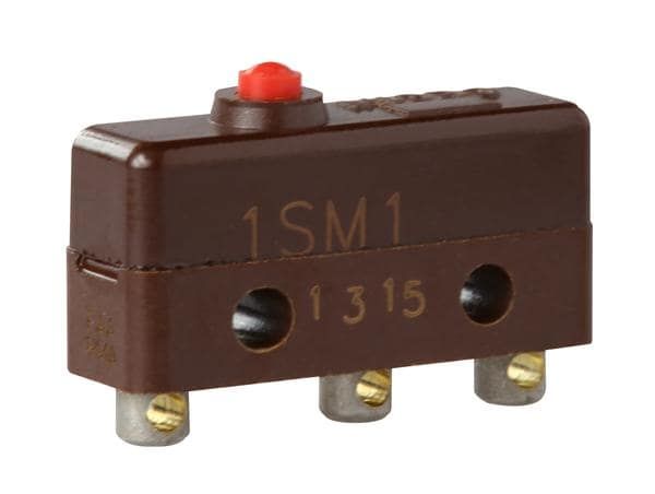 SPDT Snap Action Switch, 5A 250VAC, 30VDC, Solder, Pin Plunger