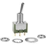 SPDT On-On Toggle Switch, 28V, 0.4VA, Solder Lug, Panel Mount