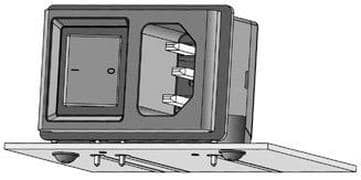 Mains Power Connector, 15A, 250VAC, Male, 3 Pos, DPST, QK Conn