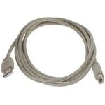 USB 2.0 Cable A-B Male 1M Shielded 28AWG Beige