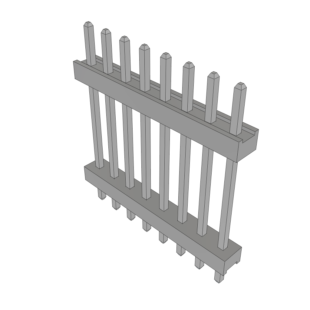 HDR 8-Contact Board Stacker, 2mm Pitch, Through Hole Mount