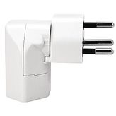 Angled plug 3-pin CH white 1 x Type 12, 1409712, Steffen