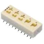 Switch DIP OFF ON DPST 5 Raised Slide 0.15A 30VDC Gull Wing 2000Cycles/Switch 2.54mm SMD Tube