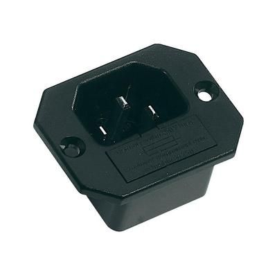 IEC connector C14 Plug, vertical mount Total number of pins: 3 10 A Black K & B 42R321121 1 pc(s)