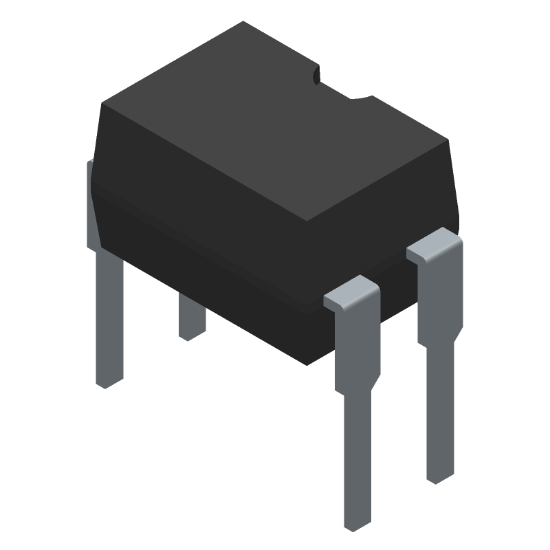 Transistor Optocoupler, 5.3kV Isolation, 70V VCEO, 60mA IF, PDIP
