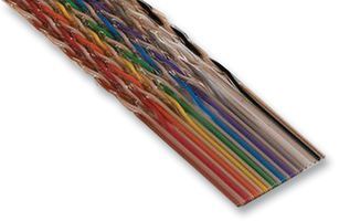 14 AWG 14 Conductor Flat Ribbon Cable, 100ft, 300V, PVC