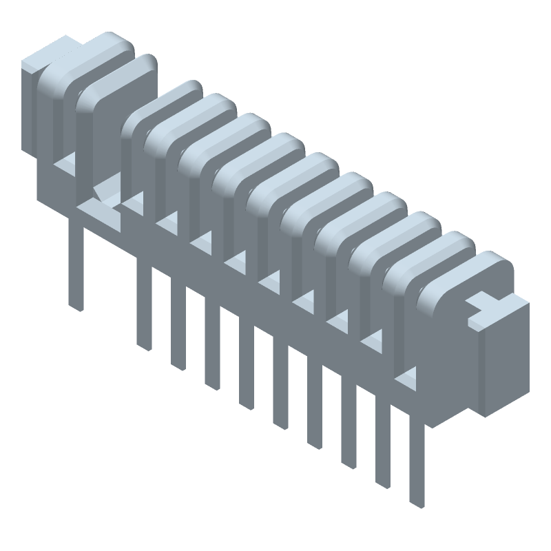 Conn Battery Interconnect SKT 10 POS 2mm Solder ST Thru-Hole 10 Terminal 1 Port Box/Tray