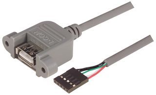 COMPUTER CABLE, USB, 0.3M, GRAY