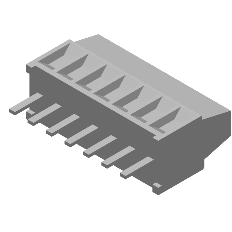 7 Pos 2.54mm Terminal Block, 10A, 150V, Straight, Thru-Hole