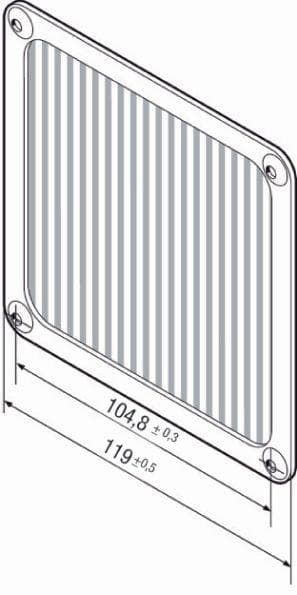 Thrml Mgmt Access Fan Filter Screen Black