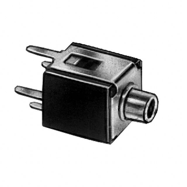 2 Pole 2.57mm Audio Jack, Female, Solder, Black Plastic