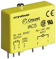 1-Ch I/O Relay Module, 6mA In, 30V/50mA Out, 90-140V In