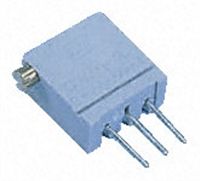 BI Technologies 64 Series 12-Turn Through Hole Cermet Trimmer Resistor with Pin Terminations, 500 10% 1/4W 100ppm/C