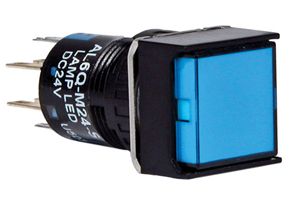 Switch Push Button N.O./N.C. SPDT Square Button 1A 250VAC 250VDC Maintained Contact Quick Connect/Solder Panel Mount