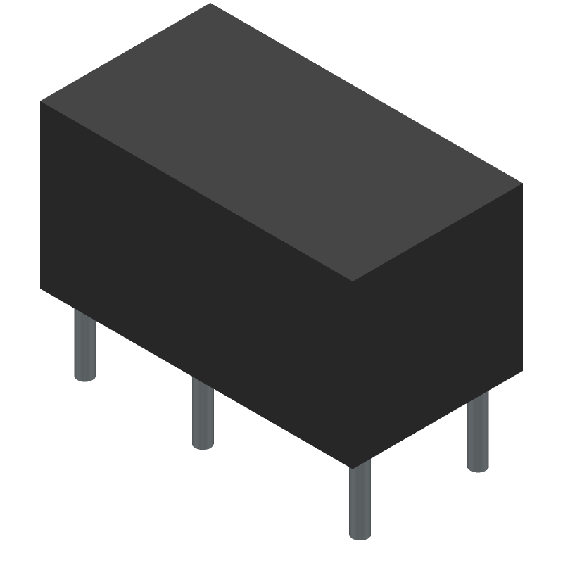DPST Relay, 5A 125VDC, 12VDC Coil, General Purpose, Through Hole