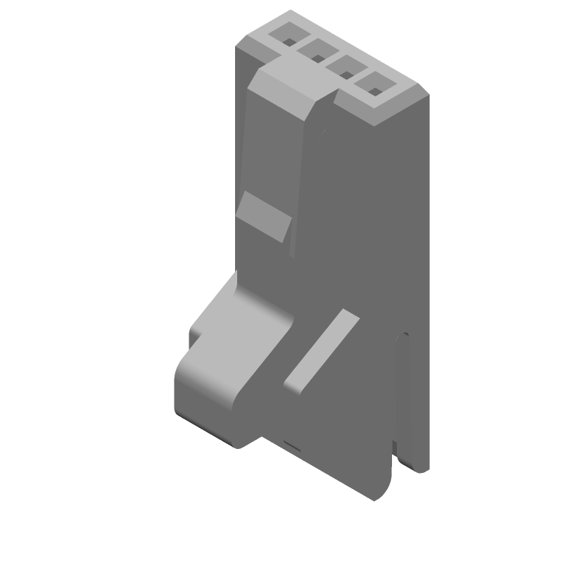 4 Pos 1.27mm Crimp Housing, Female, Straight, 1.5A, 100V