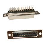 37 Pos D-Sub Female, 5A, 500V, Gold Plated, Nickel Shell, Solder