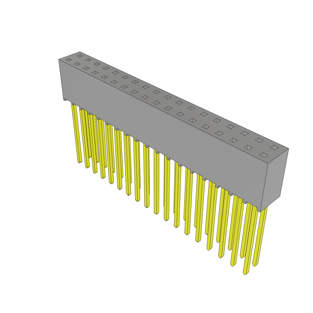 Conn Socket Strip SKT 36 POS 2.54mm Solder ST Top Entry Thru-Hole Bulk