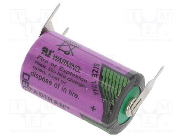 Lithium battery 3.6 V 1200 mAh, SL-350/PT, Tadiran Batteries
