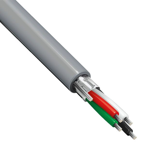 4 Cond 24AWG Shielded Multi-Conductor Cable, 300V, 100ft