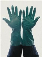 Ansell Green Chemical Resistant Nitrile Reusable Gloves x 10 Anti-Static 8 - S